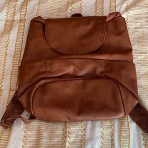 Fake leather backpack